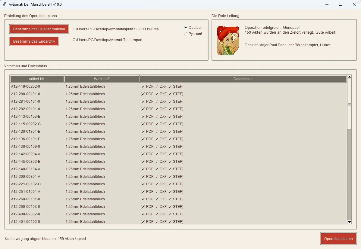 Softwareprojekt: Avtomat – Der Marschbefehl